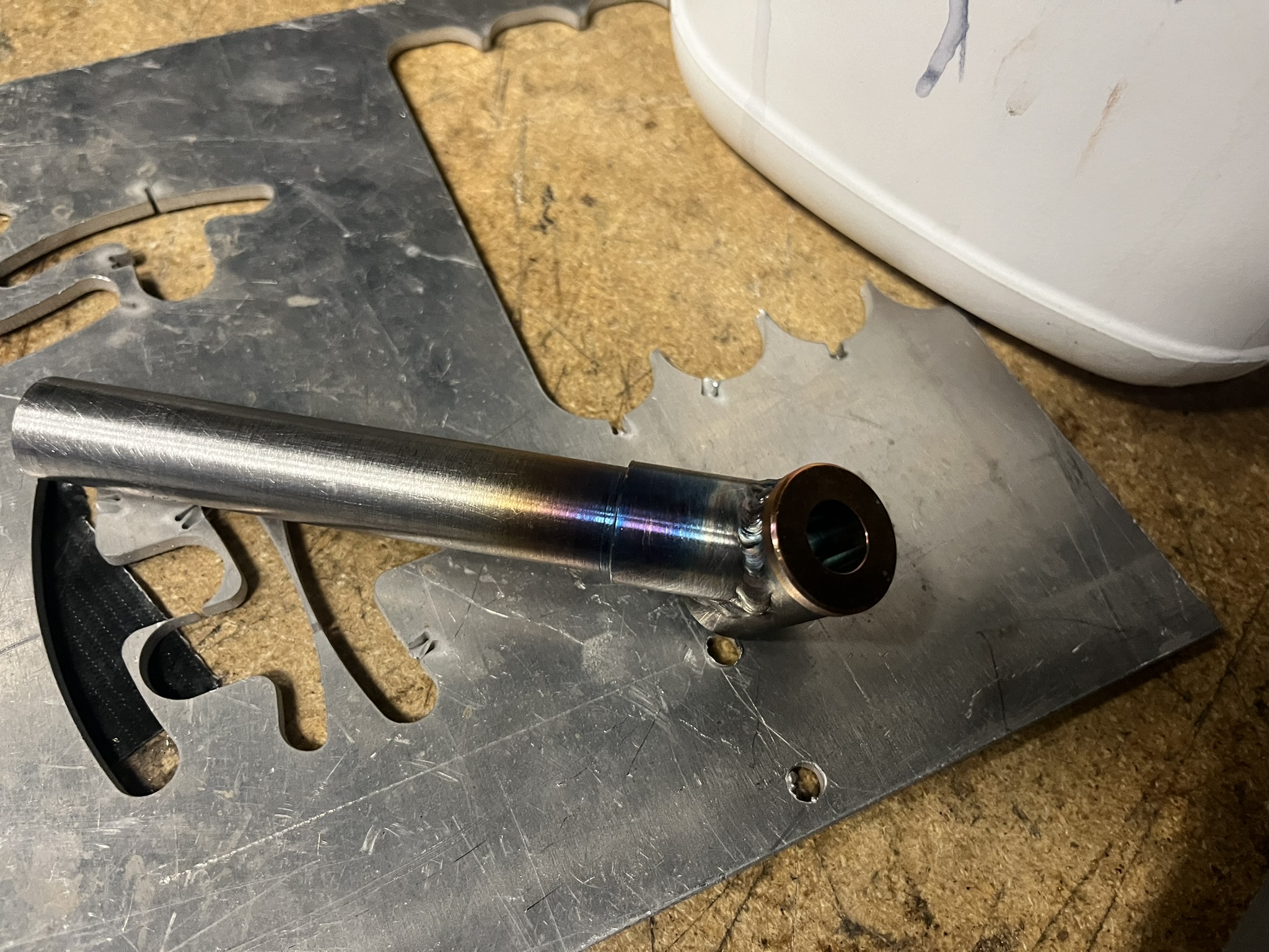 Welded bar end